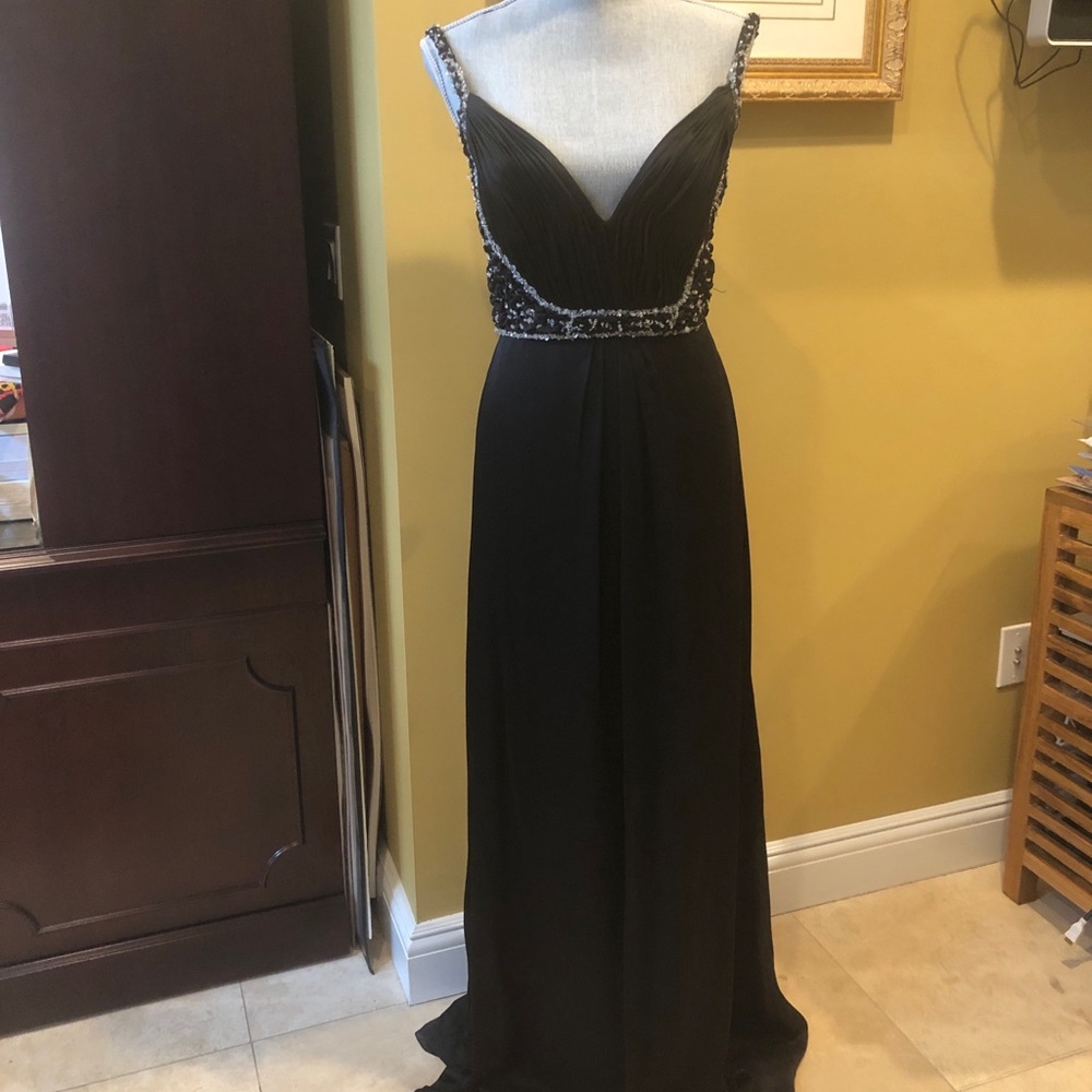 Badgley Mischka Couture Silk Dress sz 6 NWT